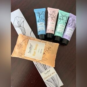 dwell Skincare Set with Bar Soap and Travel Tubes